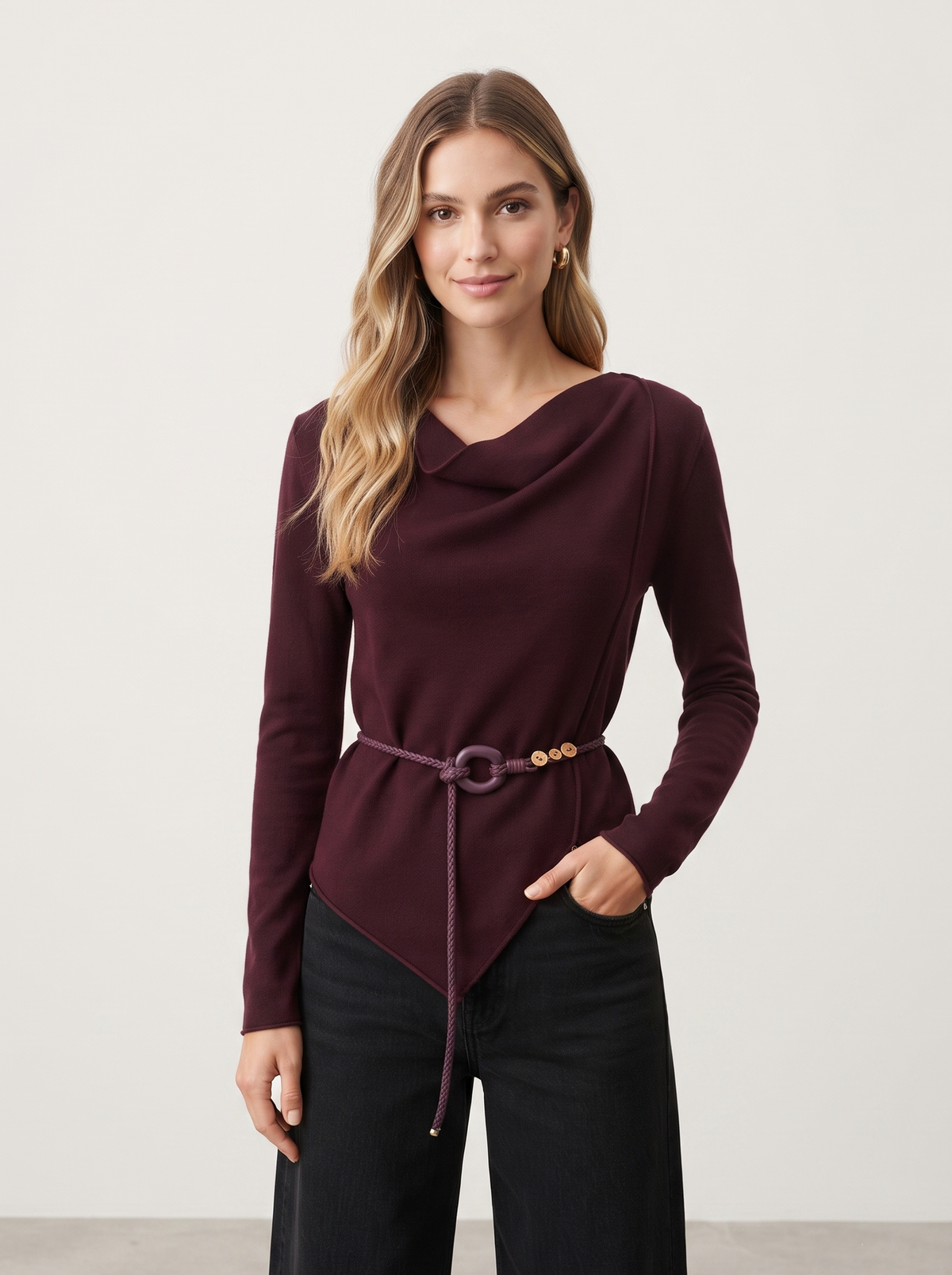 Haut asymétrique ceinturé