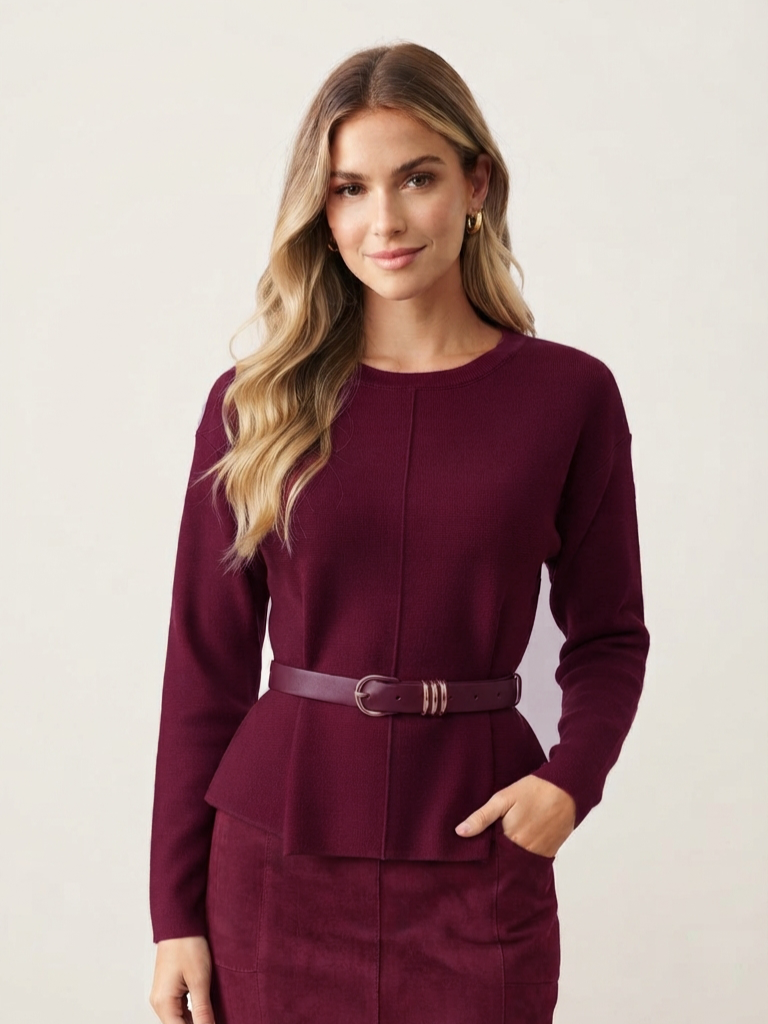 Pull Tricot Ceinturé