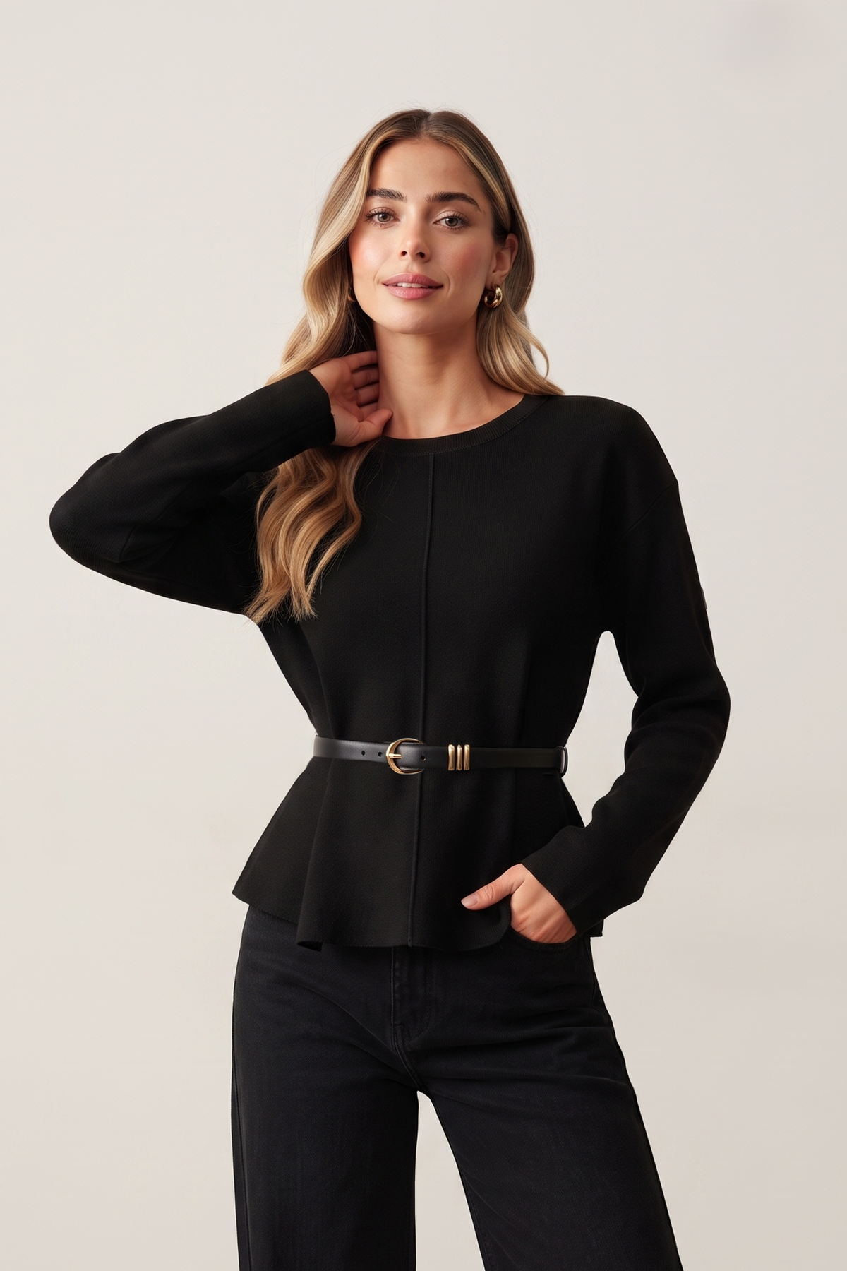 Pull Tricot Ceinturé