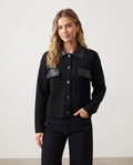 Veste cardigan bimatière