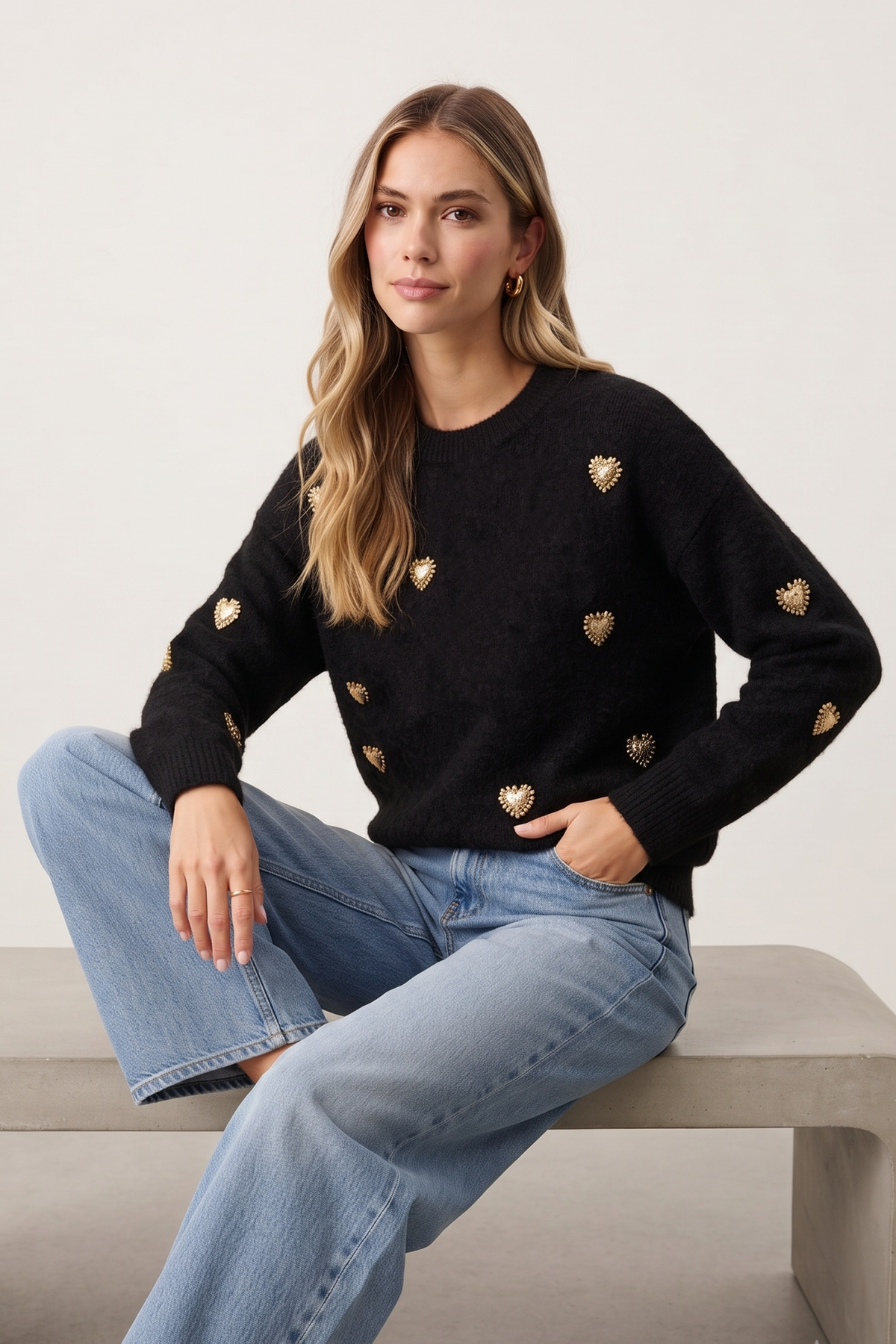 Pull Cœur Doré