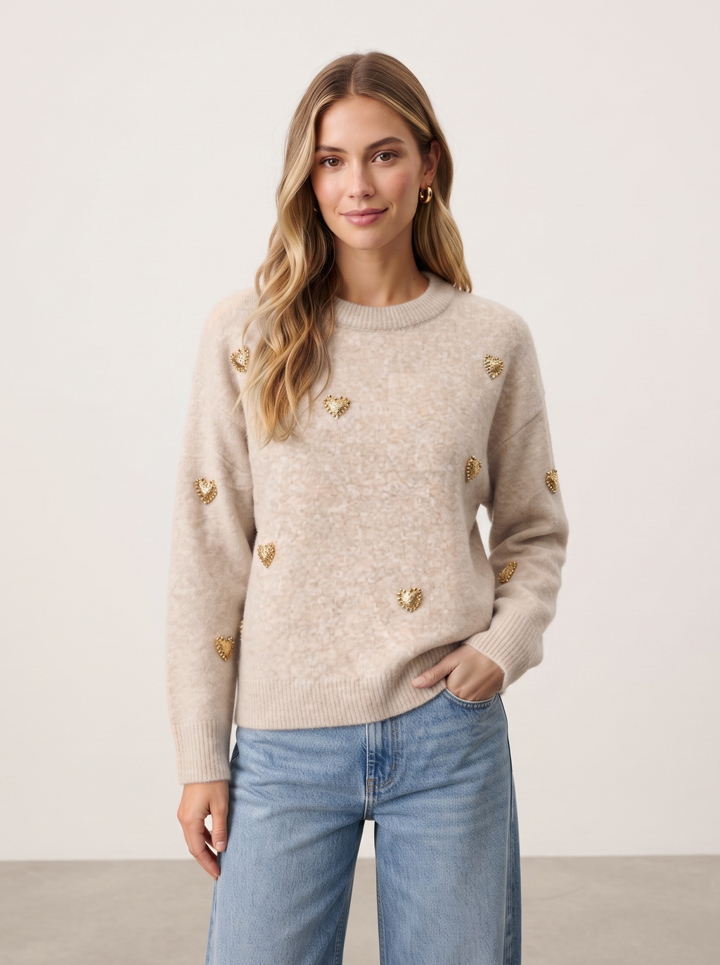 Pull Cœur Doré