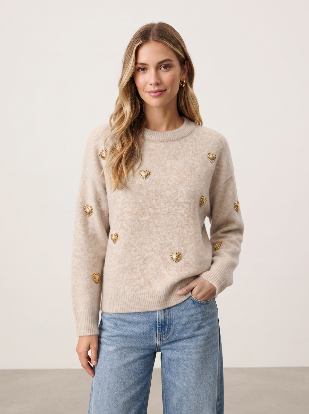 Pull Cœur Doré