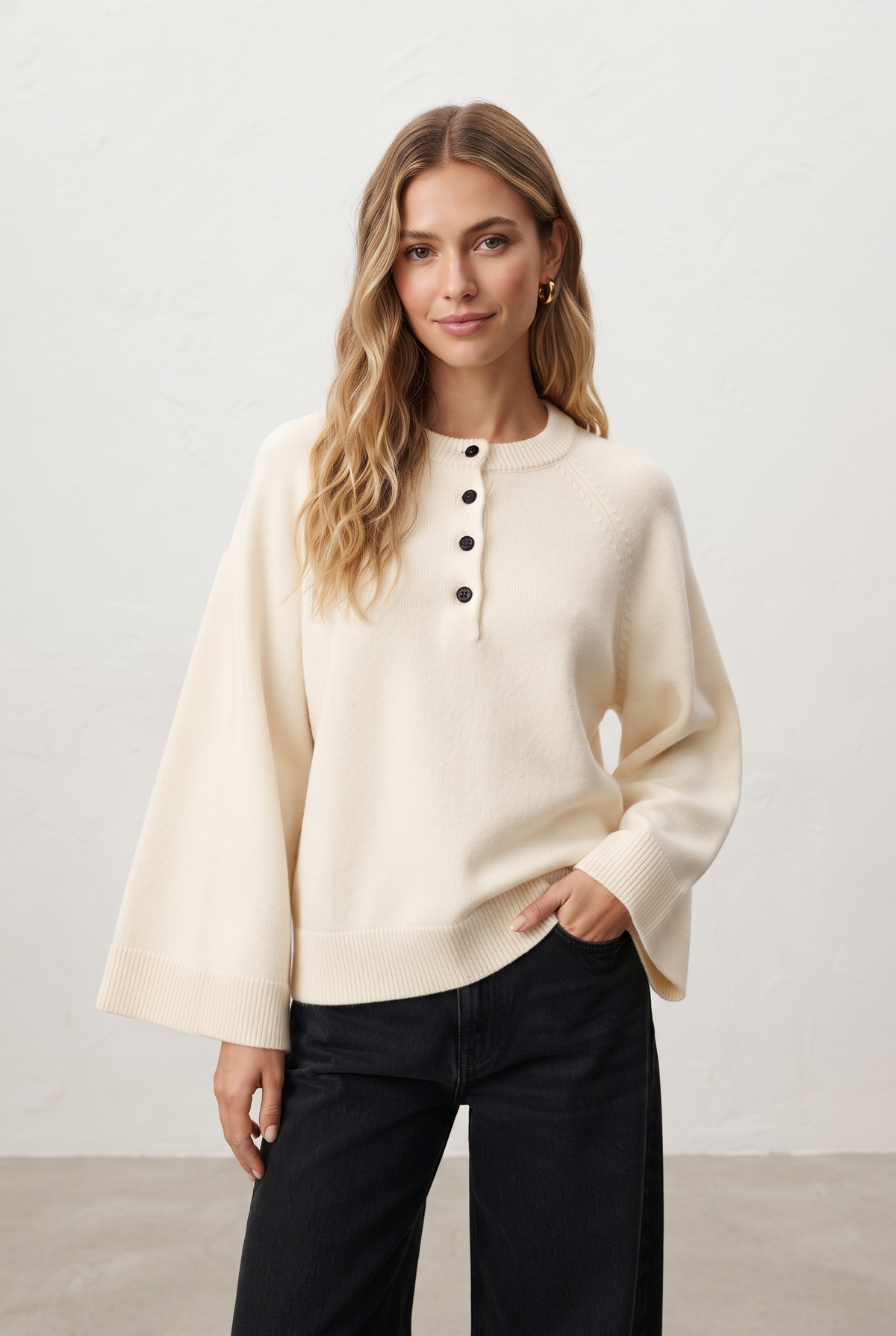 Pull Mailles Manteau Raglan