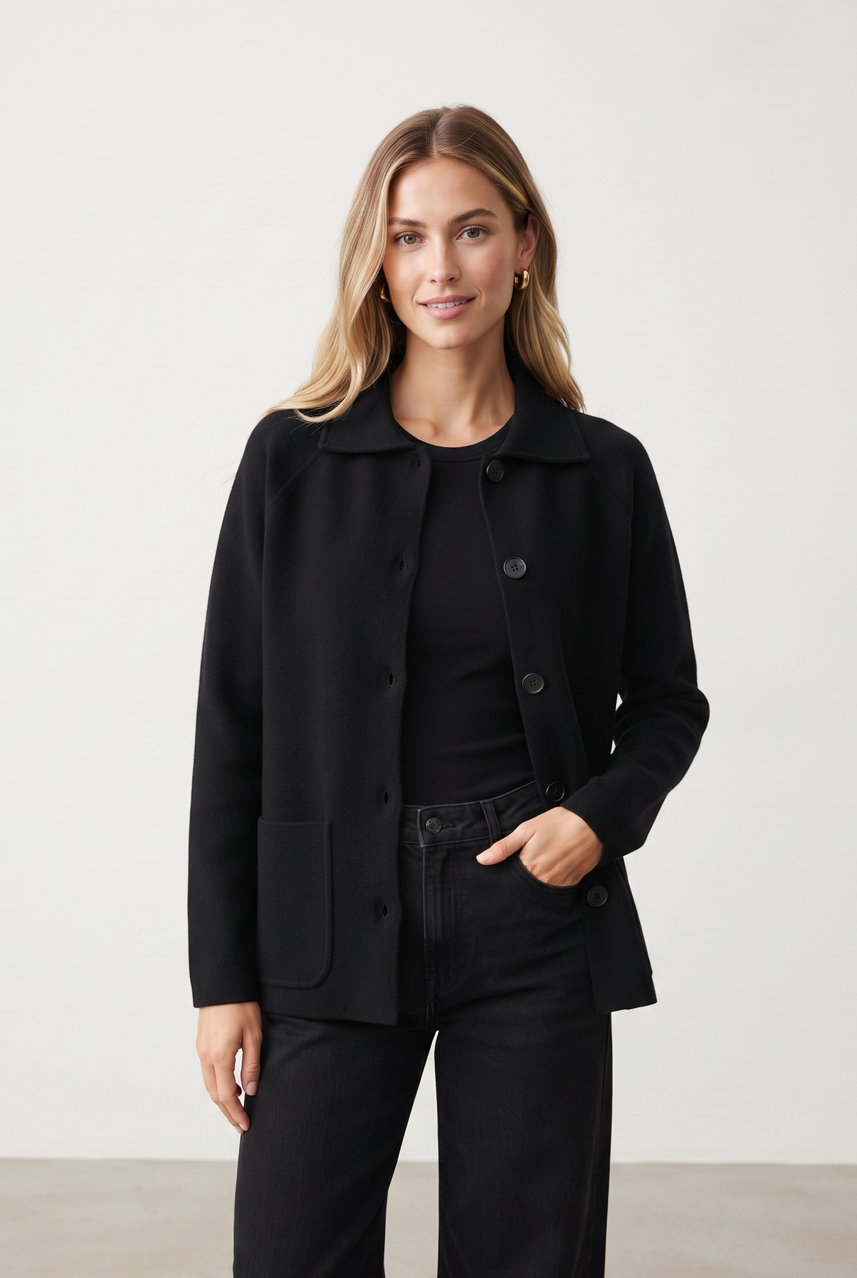 Veste chemise en maille