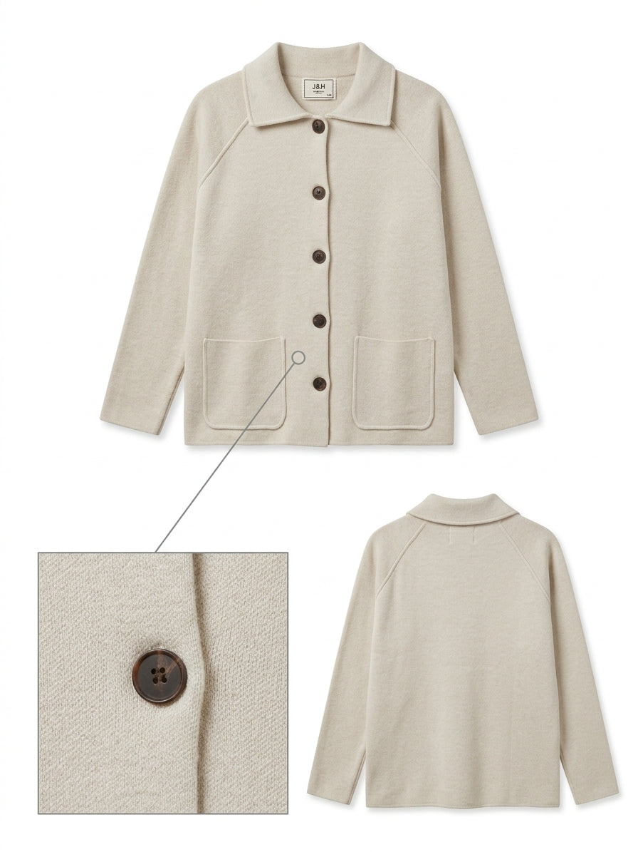 Veste chemise en maille
