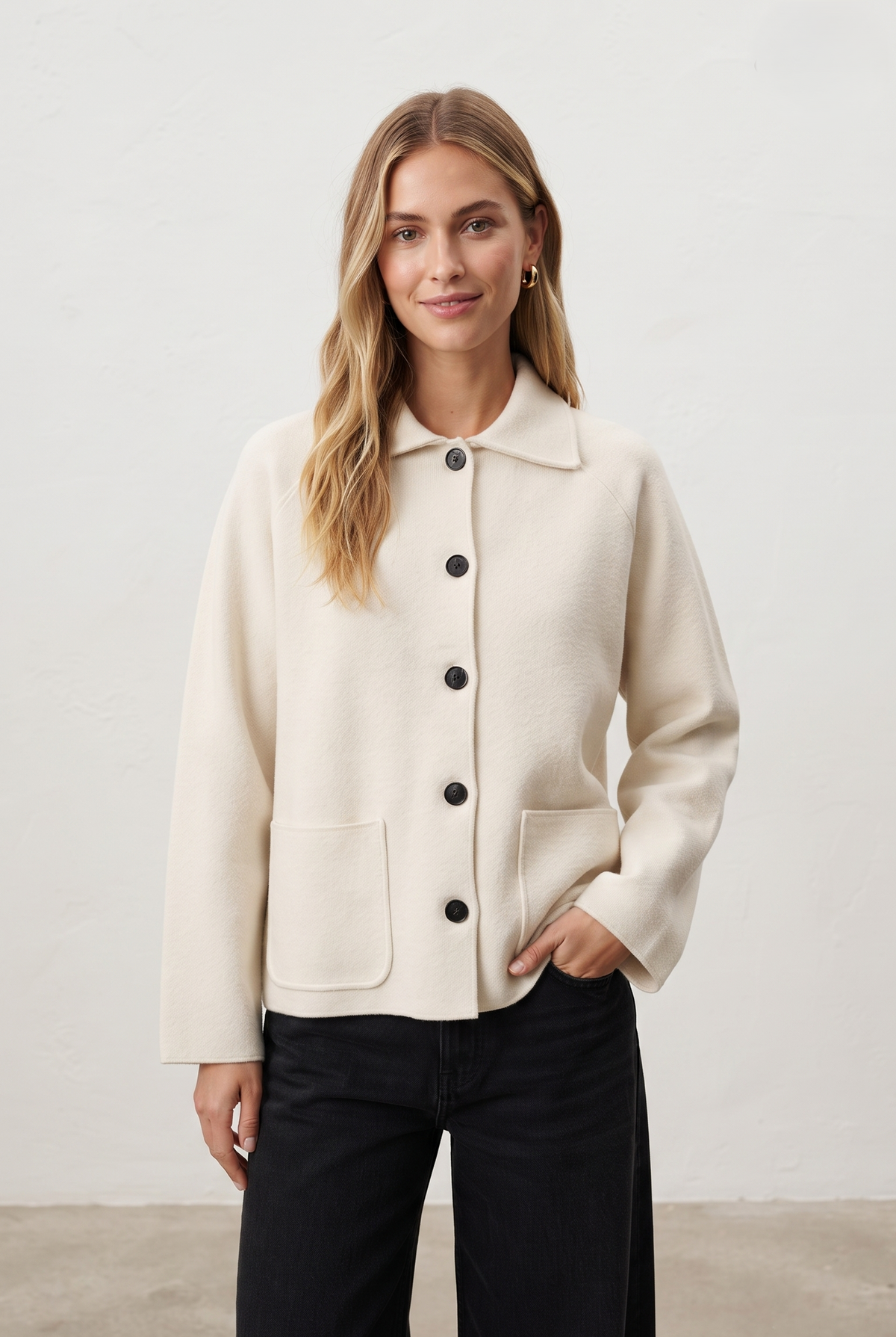 Veste chemise en maille