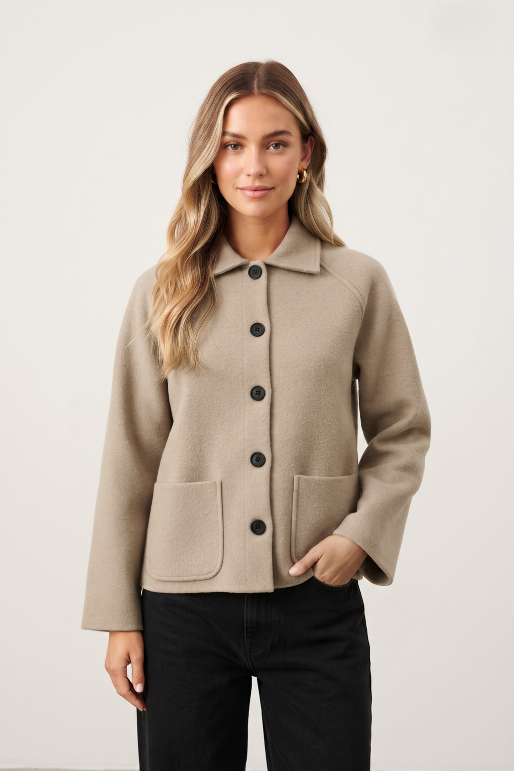 Veste chemise en maille