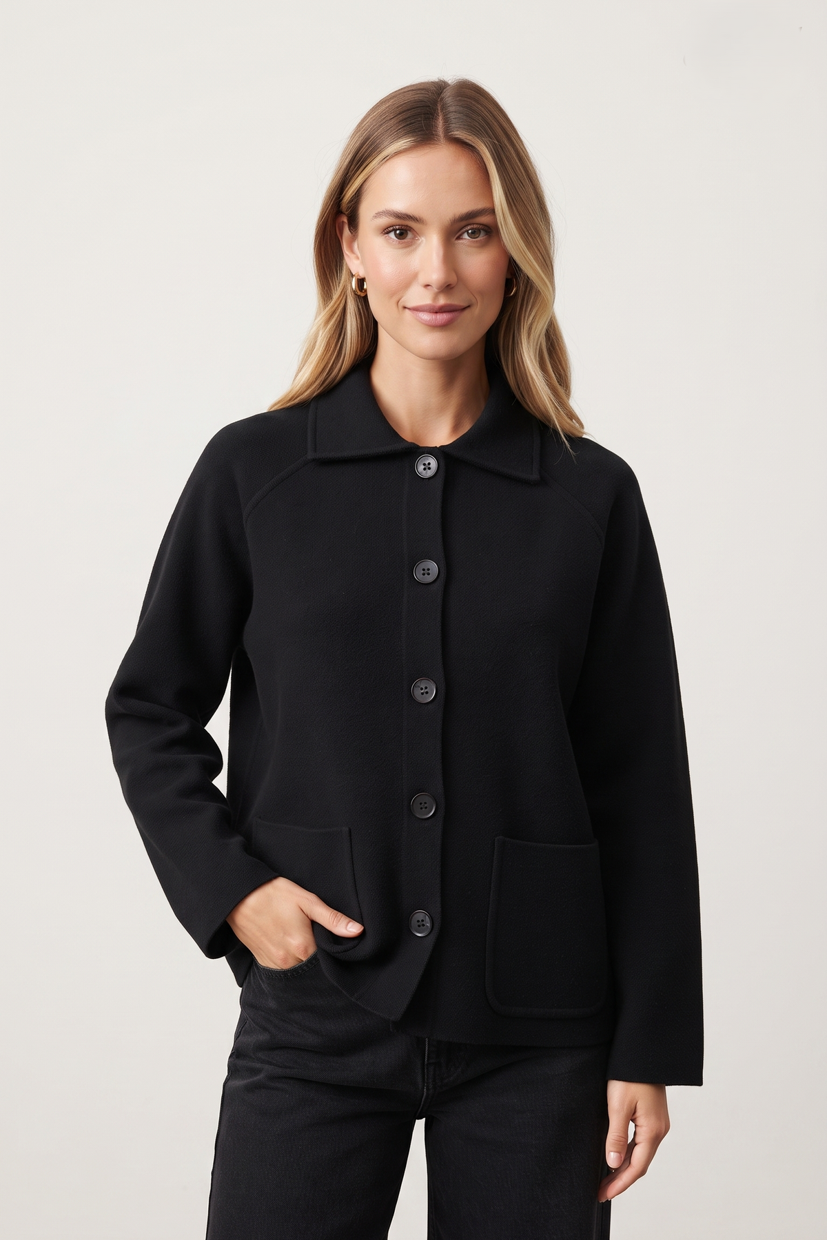 Veste chemise en maille
