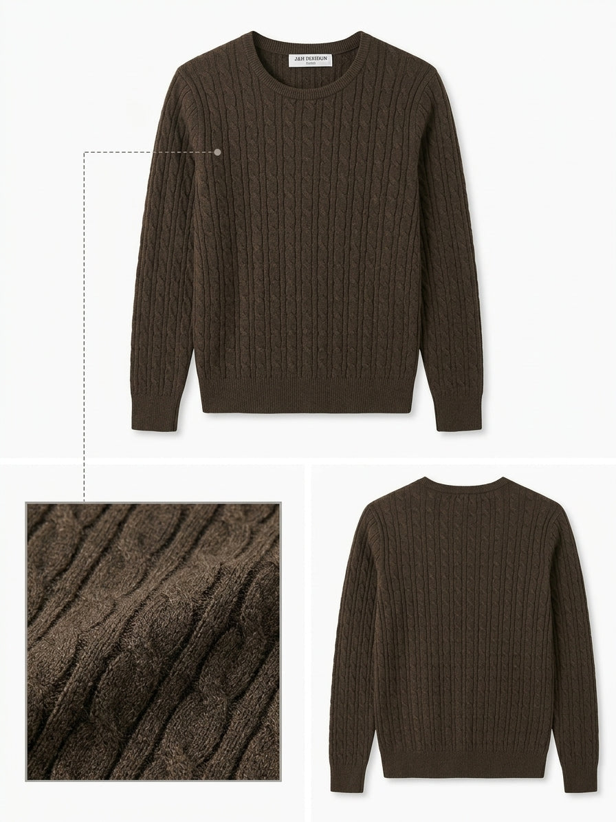 Pull torsadé col rond