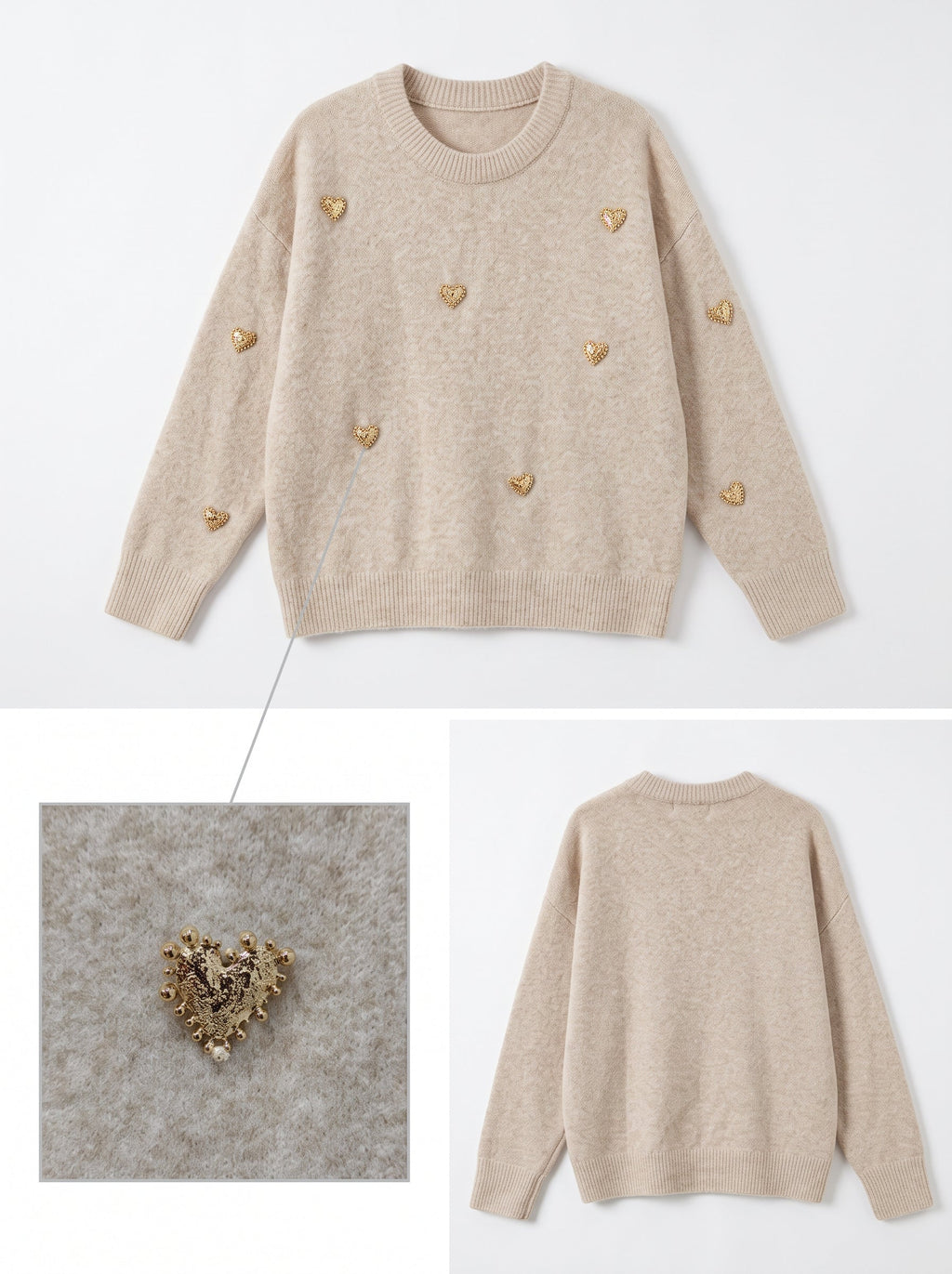 Pull Cœur Doré