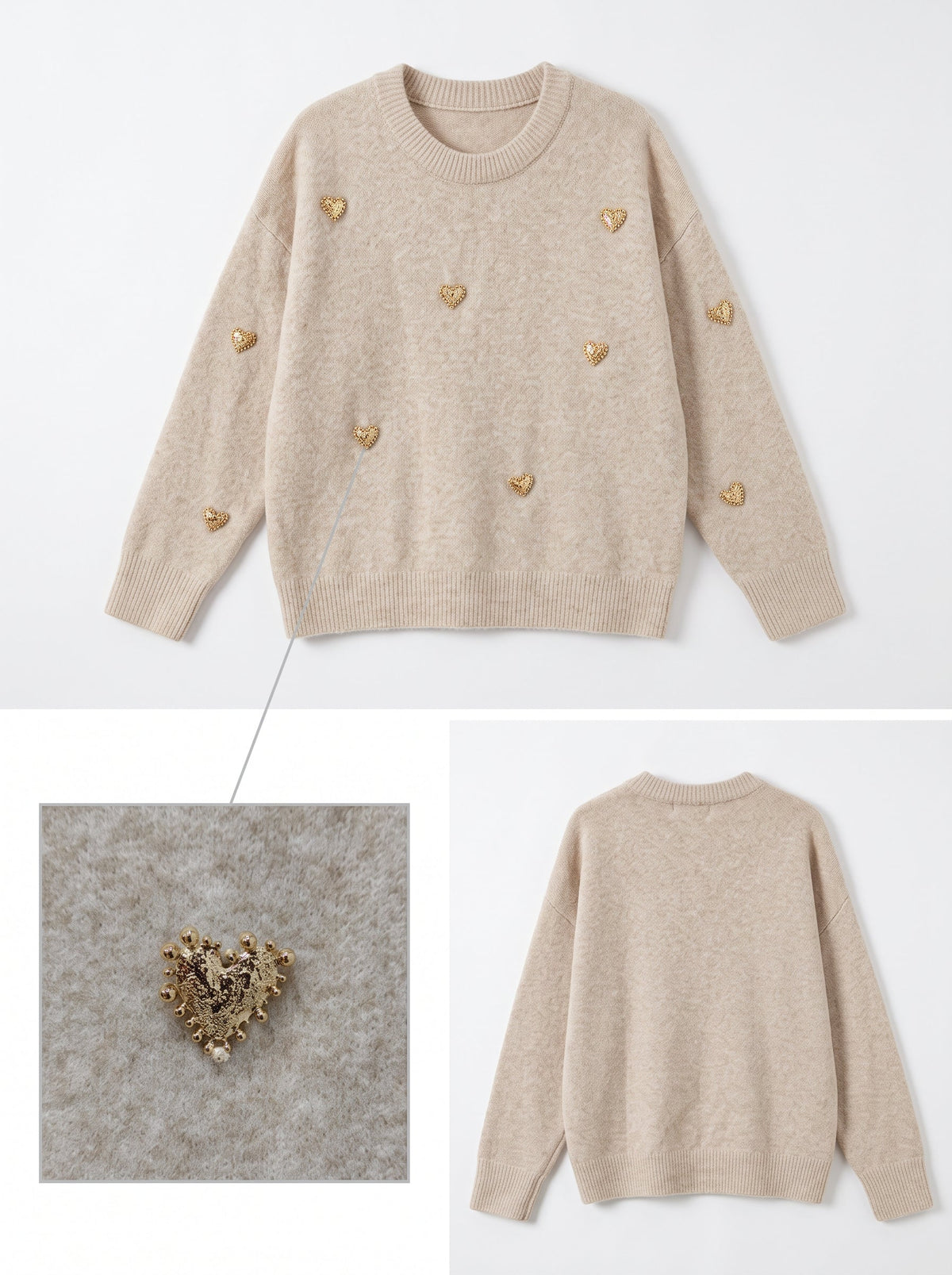 Pull Cœur Doré