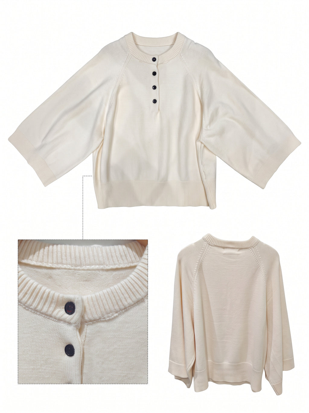 Pull Mailles Manteau Raglan
