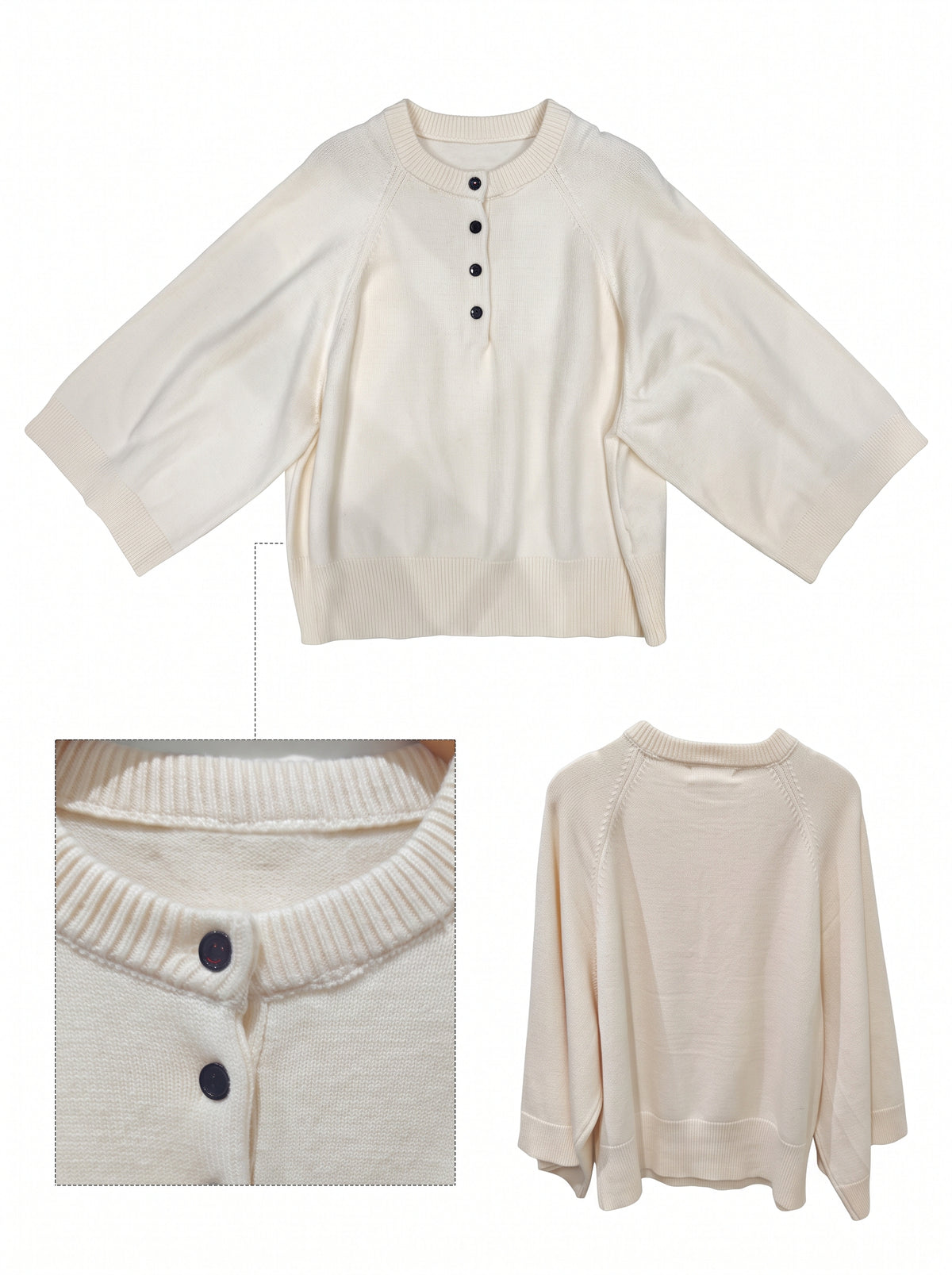 Pull Mailles Manteau Raglan