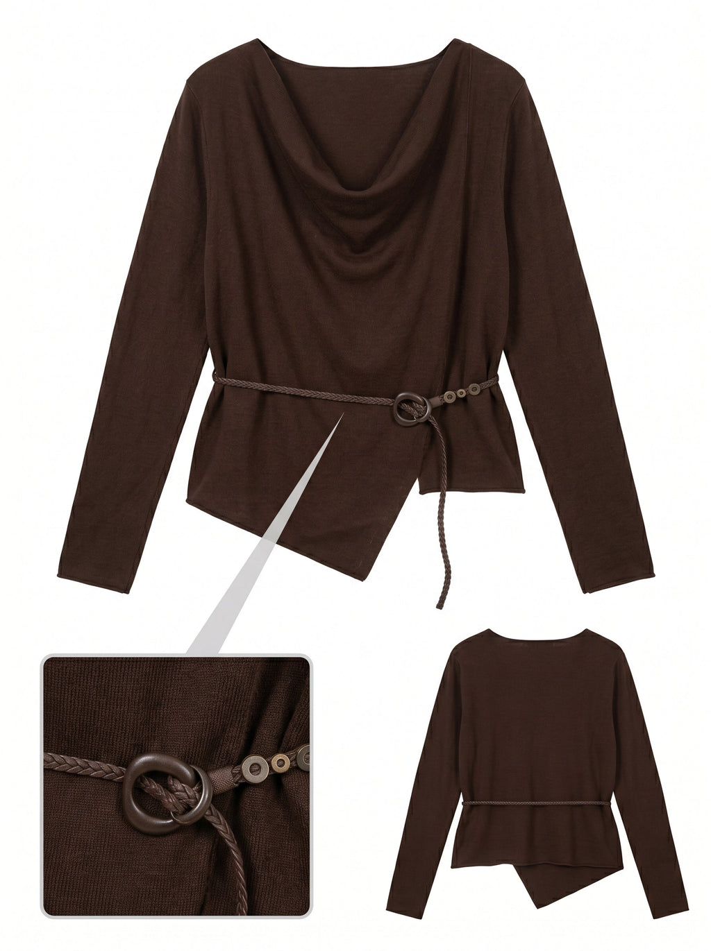 Haut asymétrique ceinturé