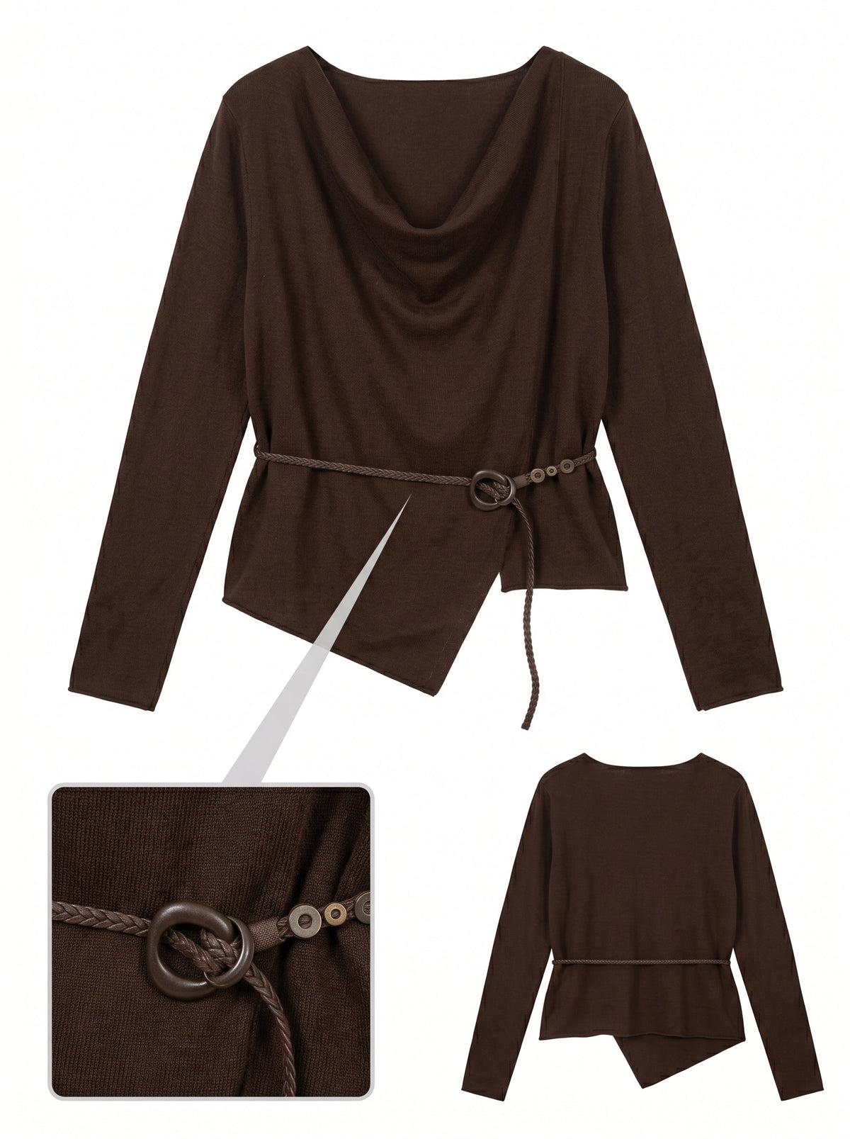 Haut asymétrique ceinturé