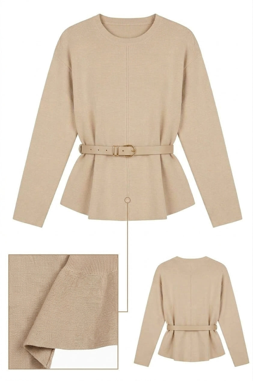 Pull Tricot Ceinturé