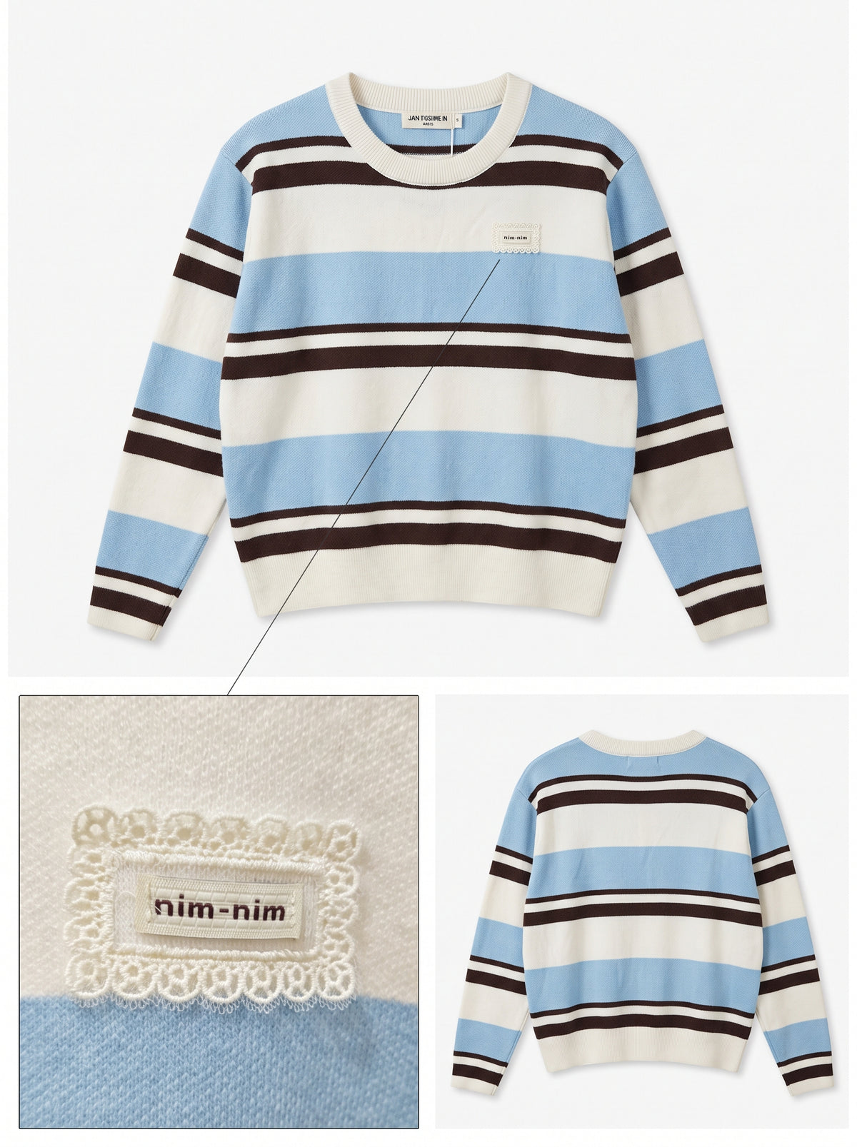 Pull en maille rayé